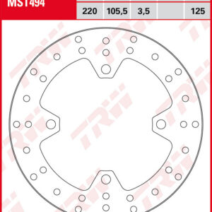 TRW Jarrulevy eteen Honda WW 125 EX2 (PCX 125) 2018-2020 (MST494)