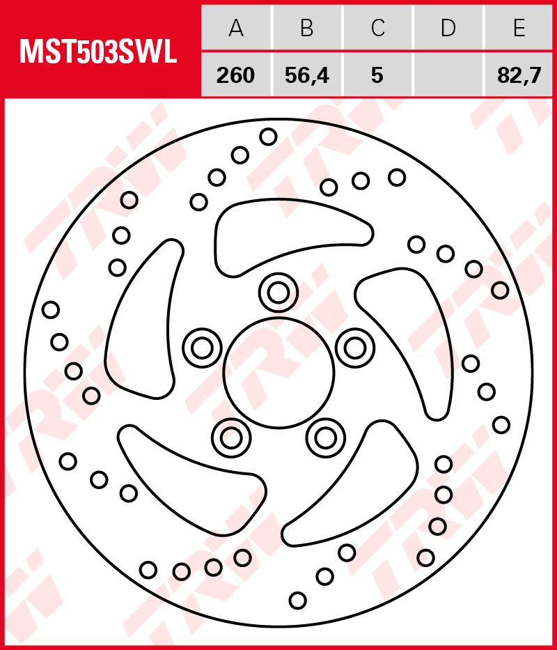 TRW Jarrulevy taakse Harley Davidson XL 883 L Sportster Super Low 2011-2013 ym. (MST503SWL) - Image 2
