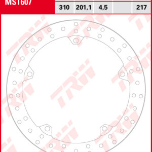TRW Jarrulevy eteen Triumph 660 Tiger Sport 2021-2024 ym. (MST607)
