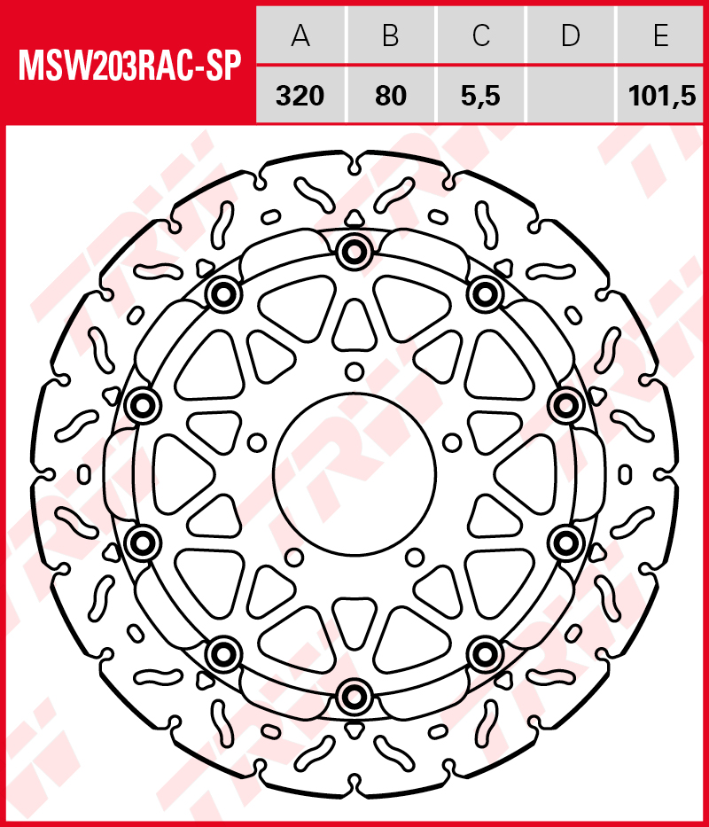 TRW Jarrulevy Wave eteen MV Agusta F3 675 , ABS 2011-2018 ym. (MSW203RAC) - Image 2
