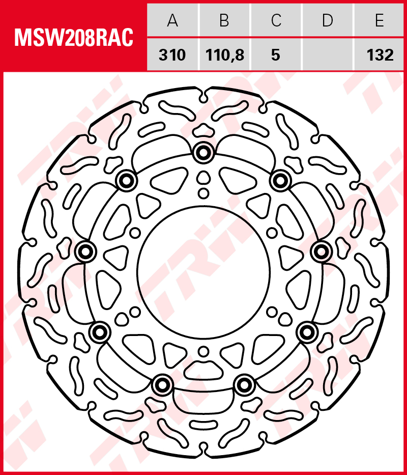 TRW Jarrulevy Wave eteen Suzuki GSX-S 950 2022-ym. (MSW208RAC) - Image 2