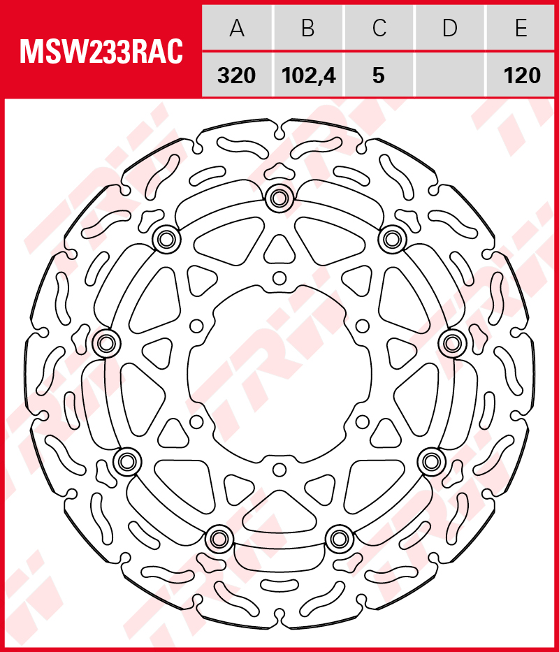 TRW Jarrulevy Wave eteen Suzuki GSXR 1000 ABS 2017-2022 (MSW233RAC) - Image 2