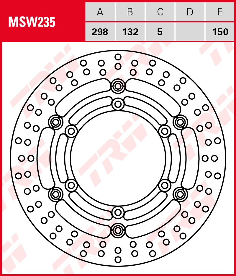 TRW Jarrulevy Wave eteen Yamaha XVS 400 1996-ym. (MSW235) - Image 2