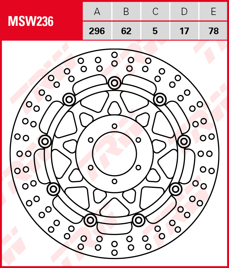 TRW Jarrulevy Wave eteen Honda CBR 600 F 1999-2000 ym. (MSW236) - Image 2