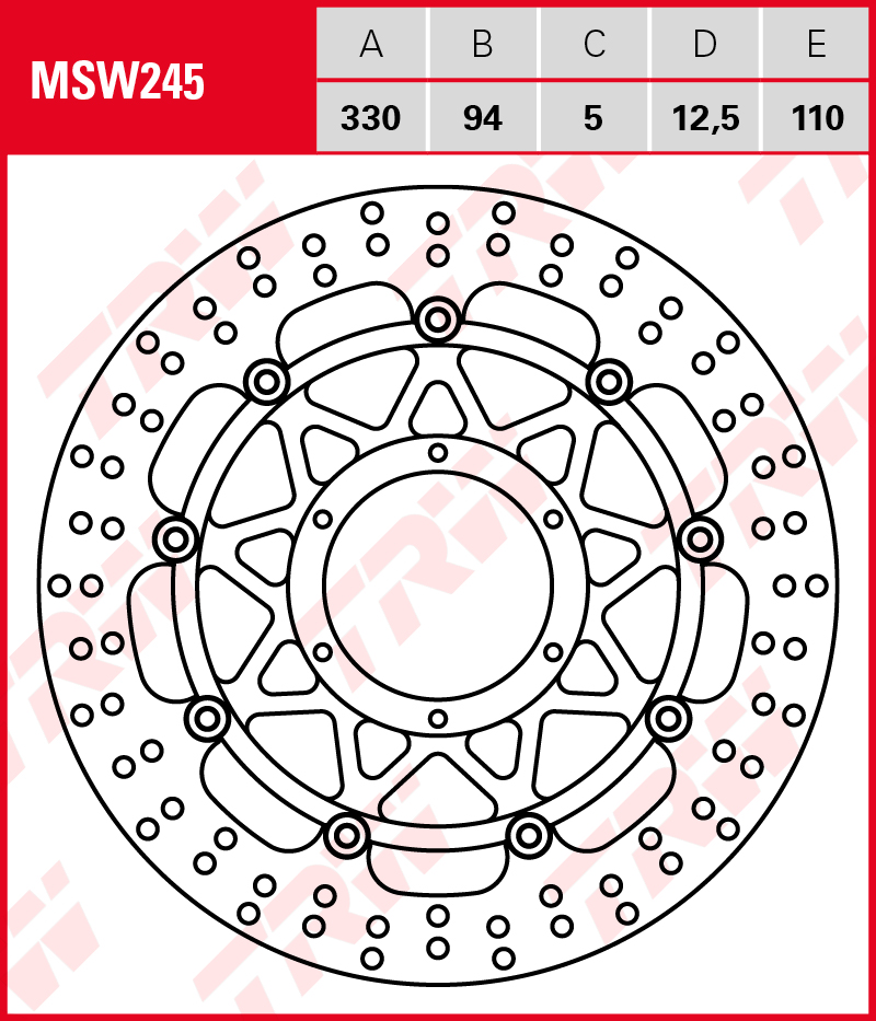 TRW Jarrulevy Wave eteen Honda CBR 900 RR Fireblade 2000-2001 ym. (MSW245) - Image 2