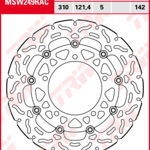 TRW Jarrulevy Wave eteen Suzuki DL 800 V-Strom 2022-ym. (MSW249RAC)