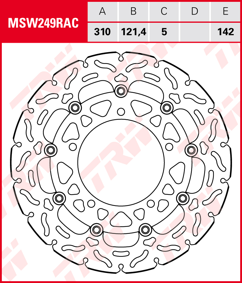 TRW Jarrulevy Wave eteen Suzuki DL 800 V-Strom 2022-ym. (MSW249RAC)