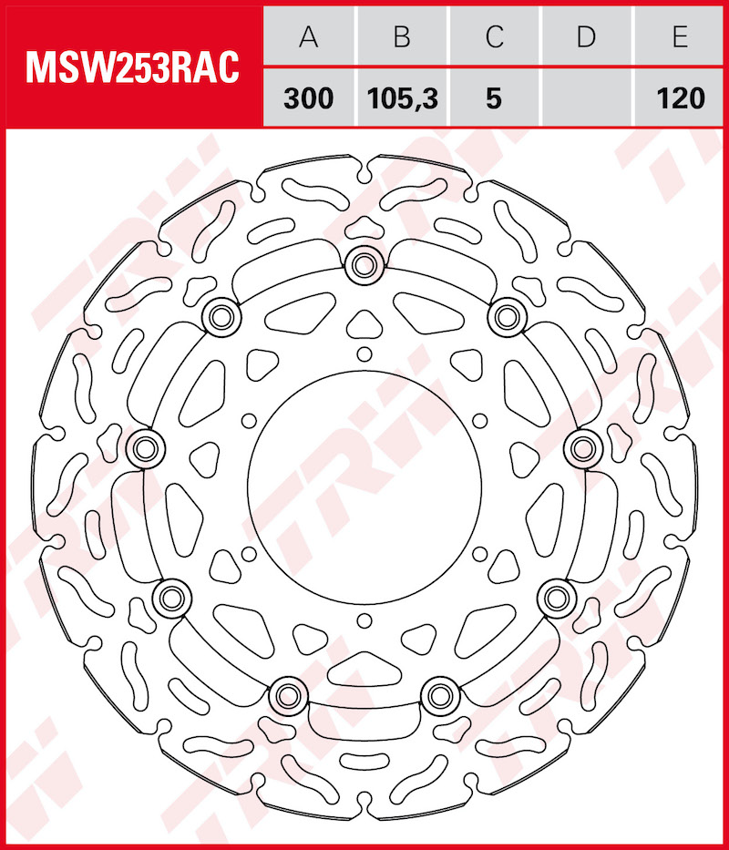 TRW Jarrulevy Wave eteen BMW G 650 GS Sertao, ABS 2010-2014 ym. (MSW253RAC) - Image 2