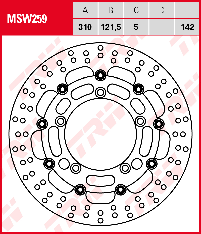 TRW Jarrulevy Wave eteen Suzuki GSR 600 2006-2010 ym. (MSW259) - Image 2