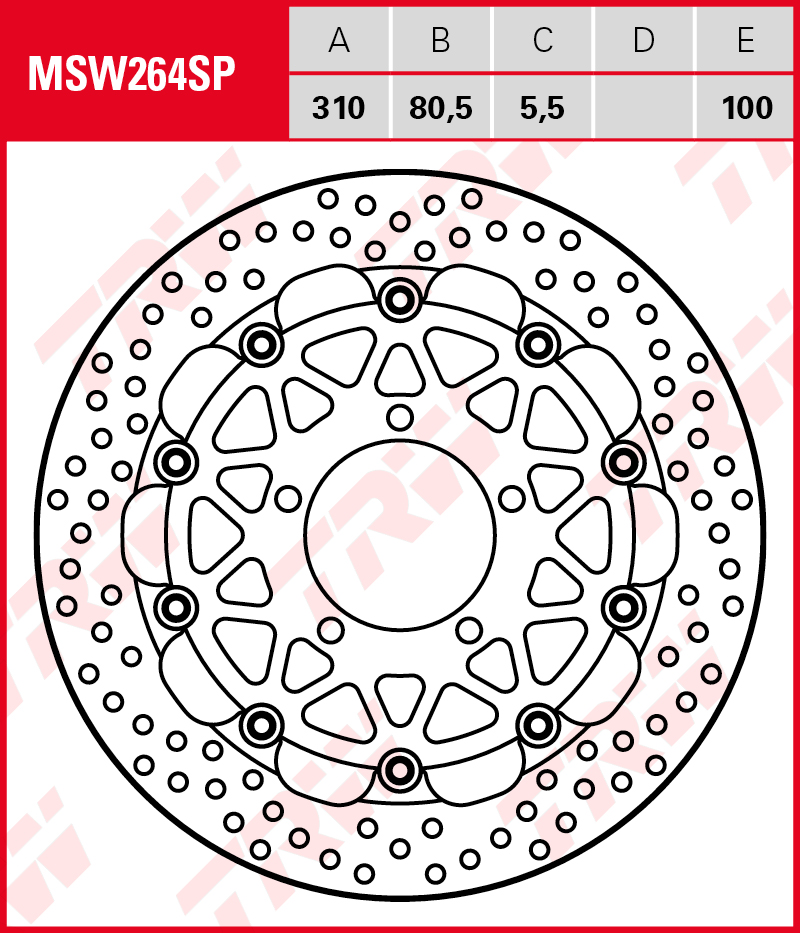 TRW Jarrulevy Wave eteen Kawasaki ZX-6R 636 Ninja, Ninja ABS 2013-2018 ym. (MSW264SP) - Image 2