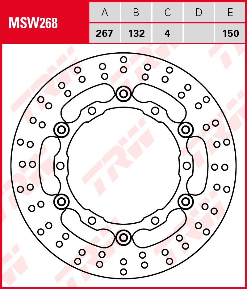 TRW Jarrulevy Wave eteen Yamaha XP 500 T-Max, ABS 2008-2011 (MSW268) - Image 2