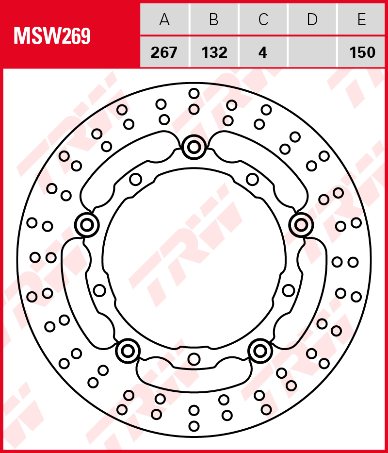 TRW Jarrulevy Wave eteen MBK 125 Skycruiser 2006-2010 ym. (MSW269) - Image 2