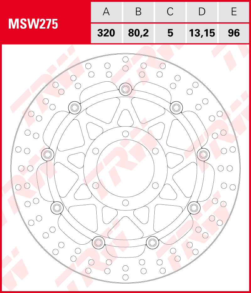 TRW Jarrulevy Wave eteen BMW M 1000 R 2023-ym. (MSW275)