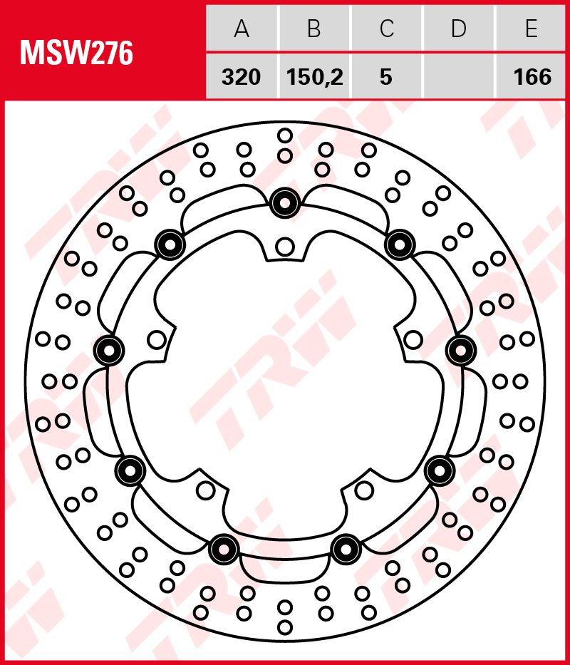TRW Jarrulevy Wave eteen Triumph 1050 Speed Triple ABS 2011-2016 ym. (MSW276) - Image 2