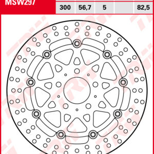 TRW Jarrulevy Wave eteen BMW R 1800 18 2020– (MSW297)