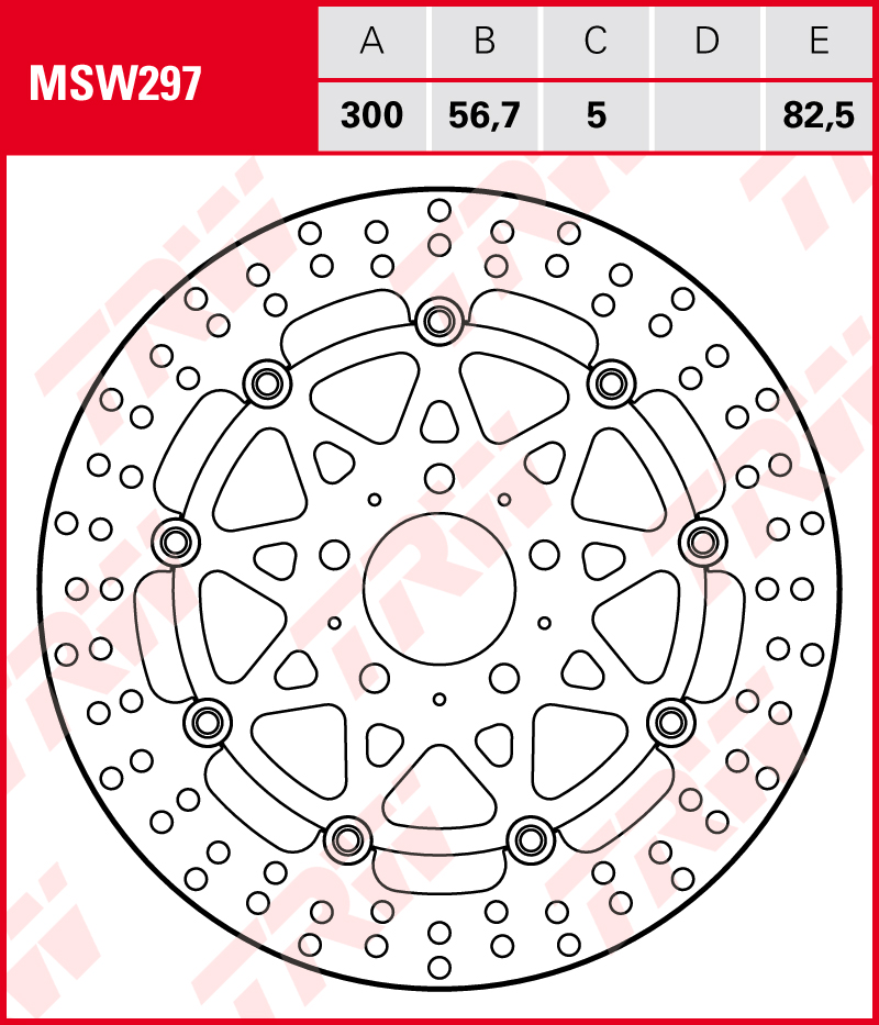TRW Jarrulevy Wave eteen BMW R 1800 18 2020– (MSW297)