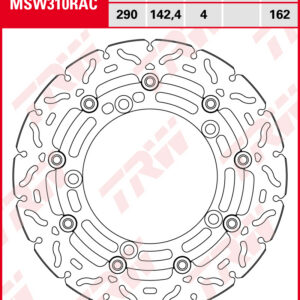 TRW Jarrulevy Wave eteen Kawasaki ZX-4 400 R ( Ninja ) 2023– (MSW310RAC)