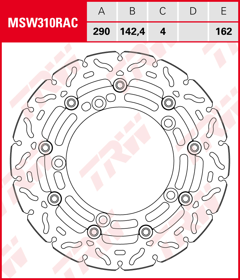 TRW Jarrulevy Wave eteen Kawasaki ZX-4 400 R ( Ninja ) 2023– (MSW310RAC)