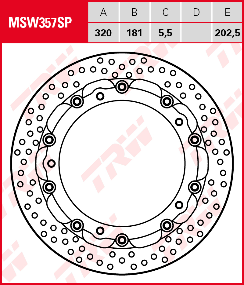 TRW Jarrulevy Wave eteen BMW S 1000 RR 2009-2015 ym. (MSW357SP) - Image 2