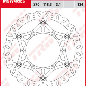 TRW Jarrulevy Wave eteen Fantic XE 125 Hard Enduro 2021-2022 ym. (MSW489EC)