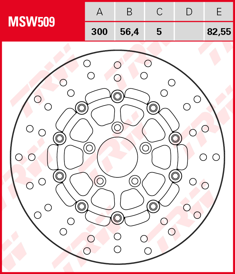 TRW Jarrulevy Wave eteen Harley Davidson FXDB 1584 Dyna Street Bob 2007-2013 ym. (MSW509)