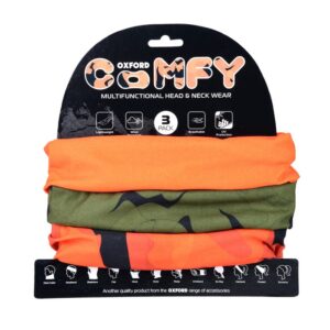 Oxford Comfy putkihuivi, Havoc Orange, 3-Pack