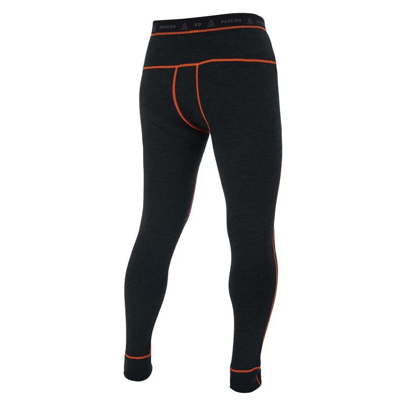 AMOQ 100% Merino alushousut, harmaa/oranssi - Image 2
