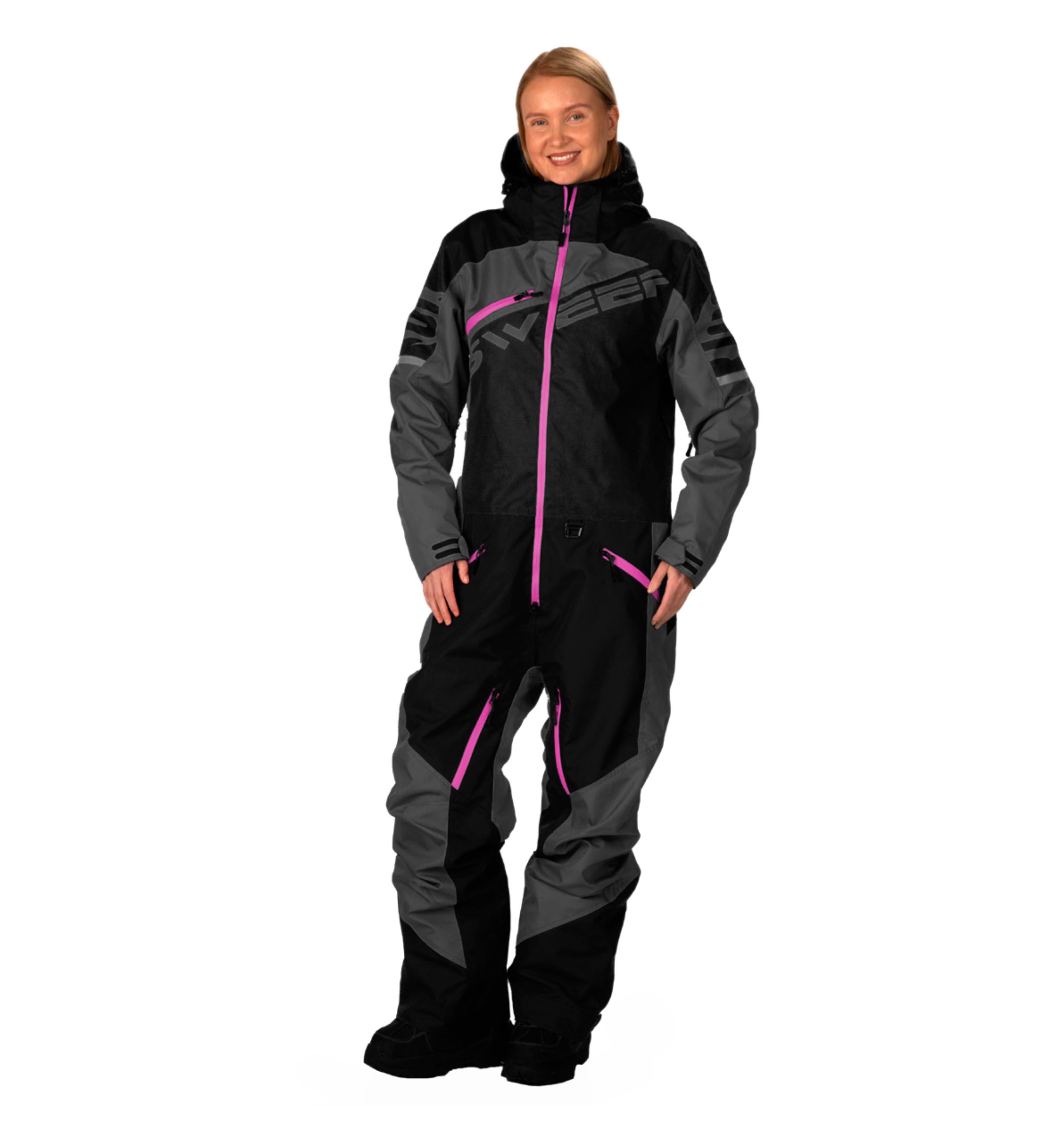 Sweep Razor Insulated naisten kelkkahaalari, musta/harmaa/pinkki