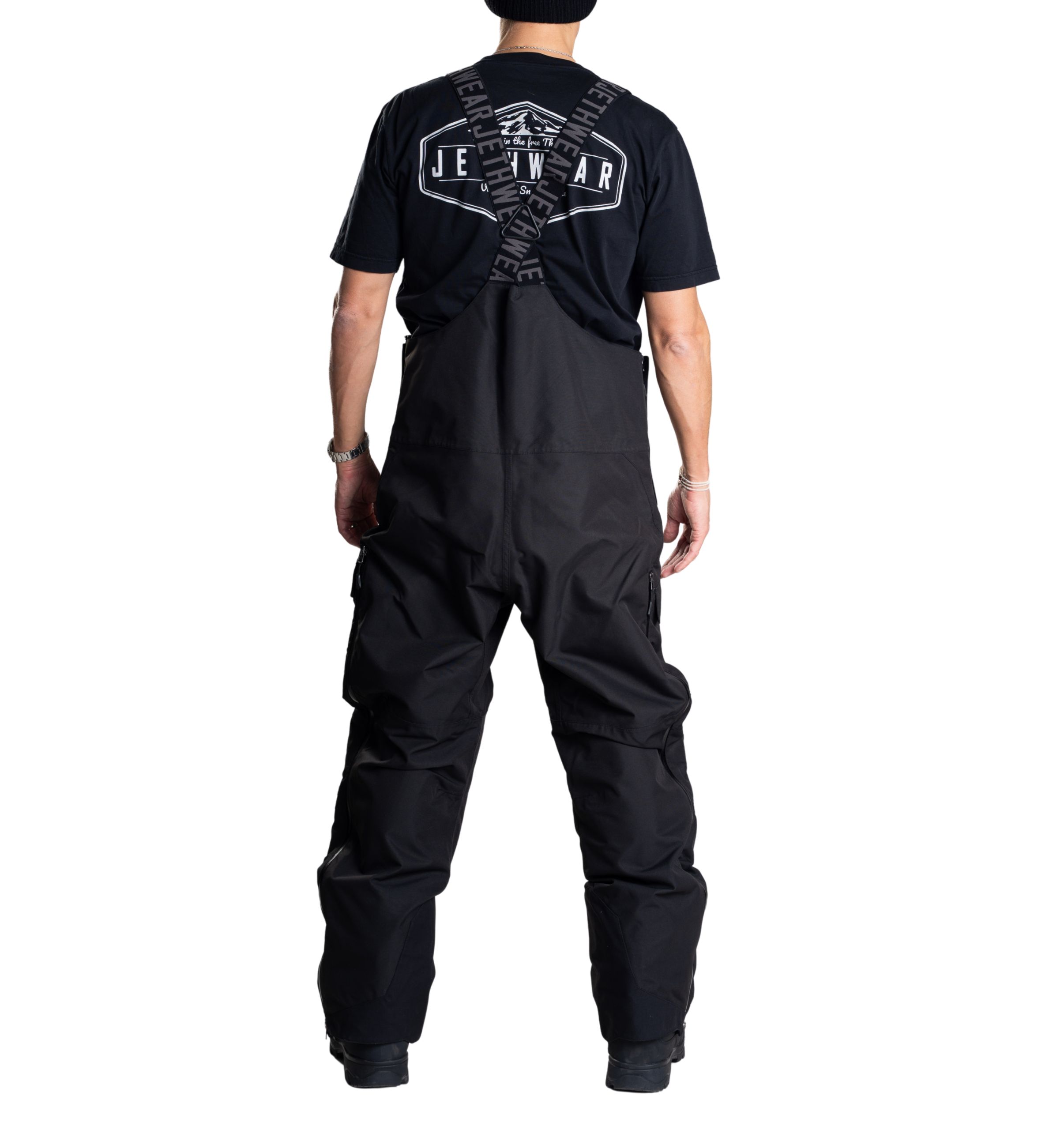 Jethwear M's Treeline Bib kuorihousut, musta - Image 4