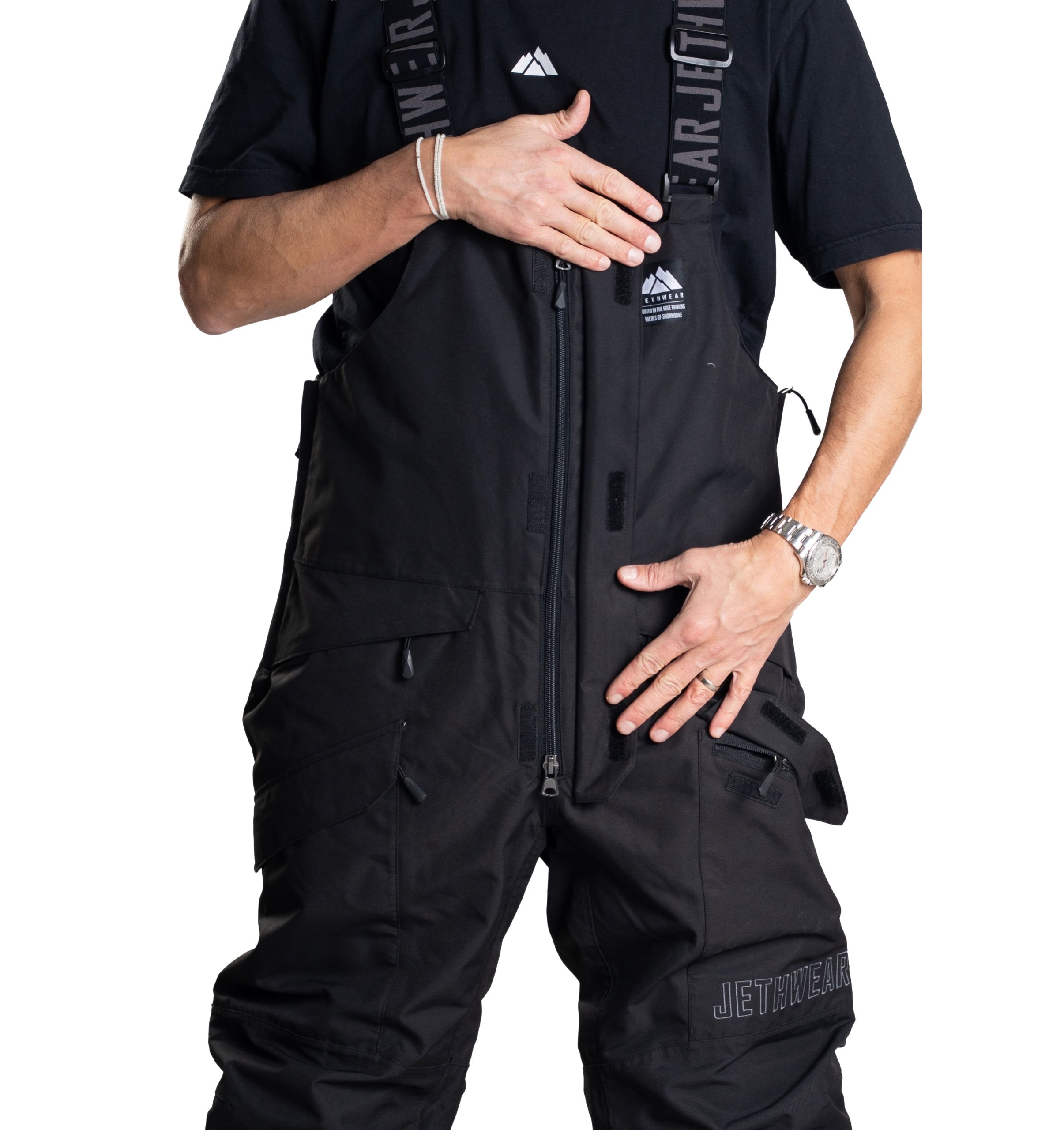 Jethwear M's Treeline Bib kuorihousut, musta - Image 7