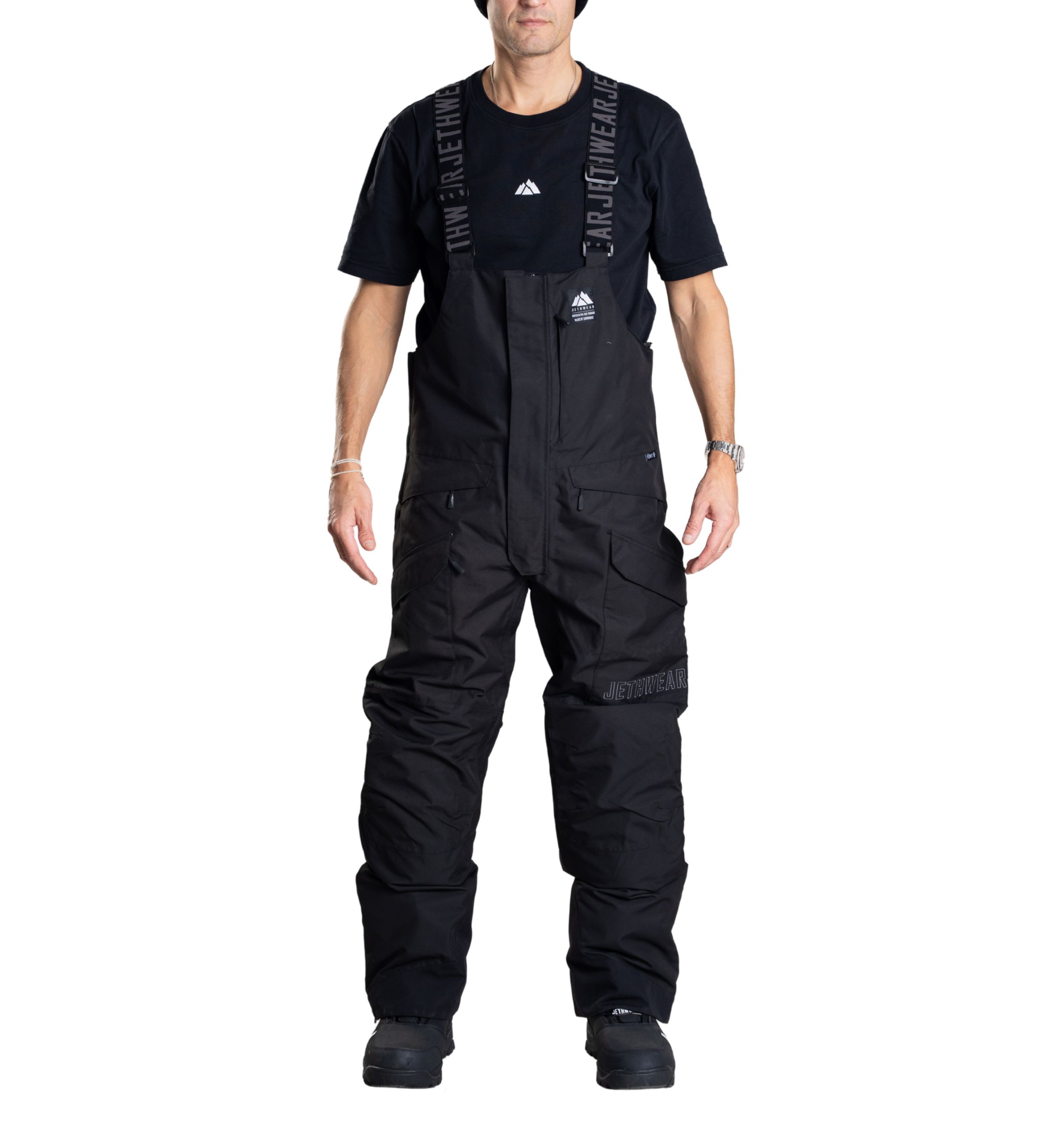 Jethwear M's Treeline Bib kuorihousut, musta
