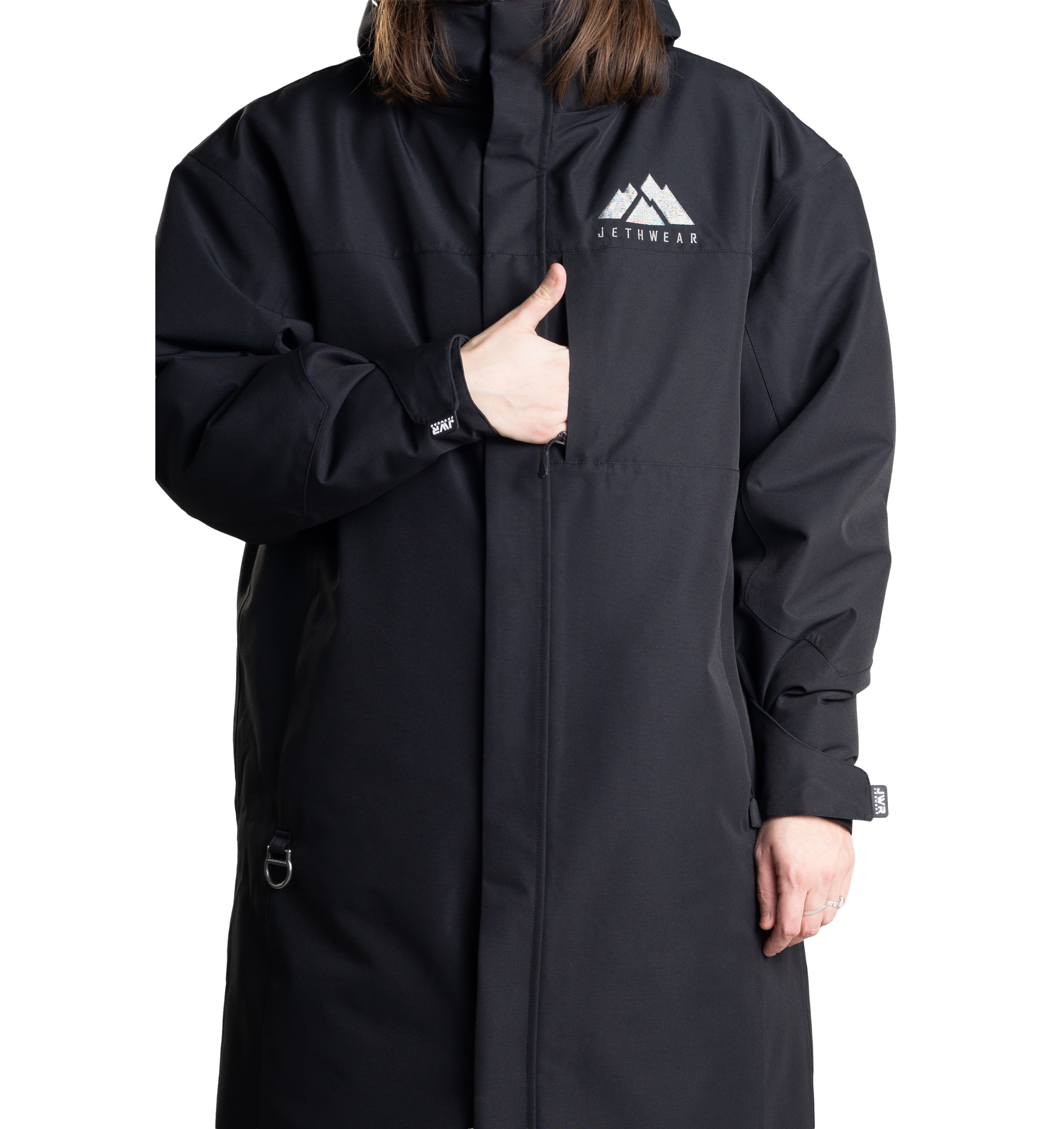 Jethwear Pit Coat varikkotakki, Black/Rainbow Metallic - Image 4