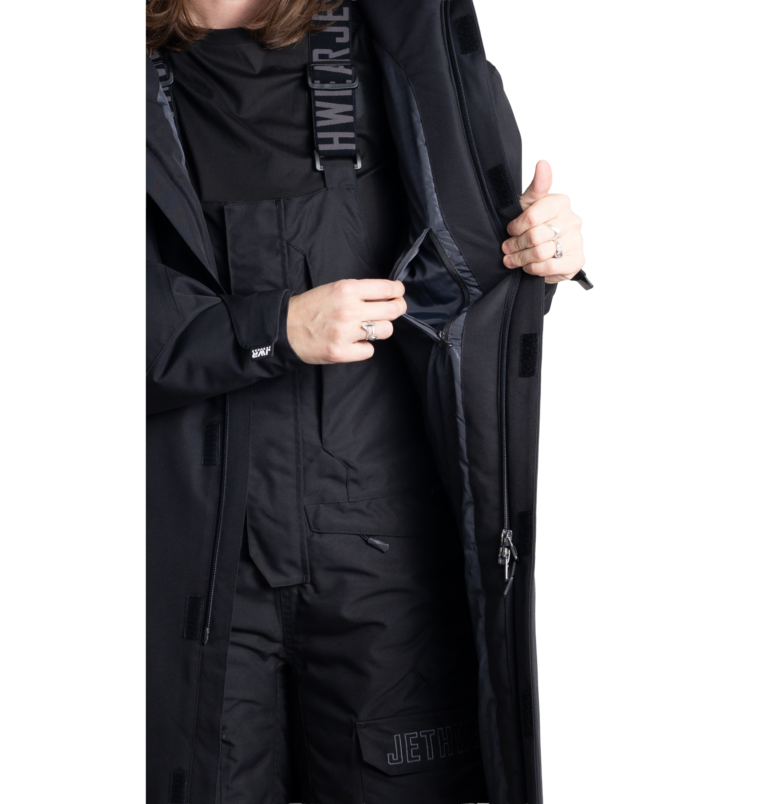 Jethwear Pit Coat varikkotakki, Black/Rainbow Metallic - Image 6