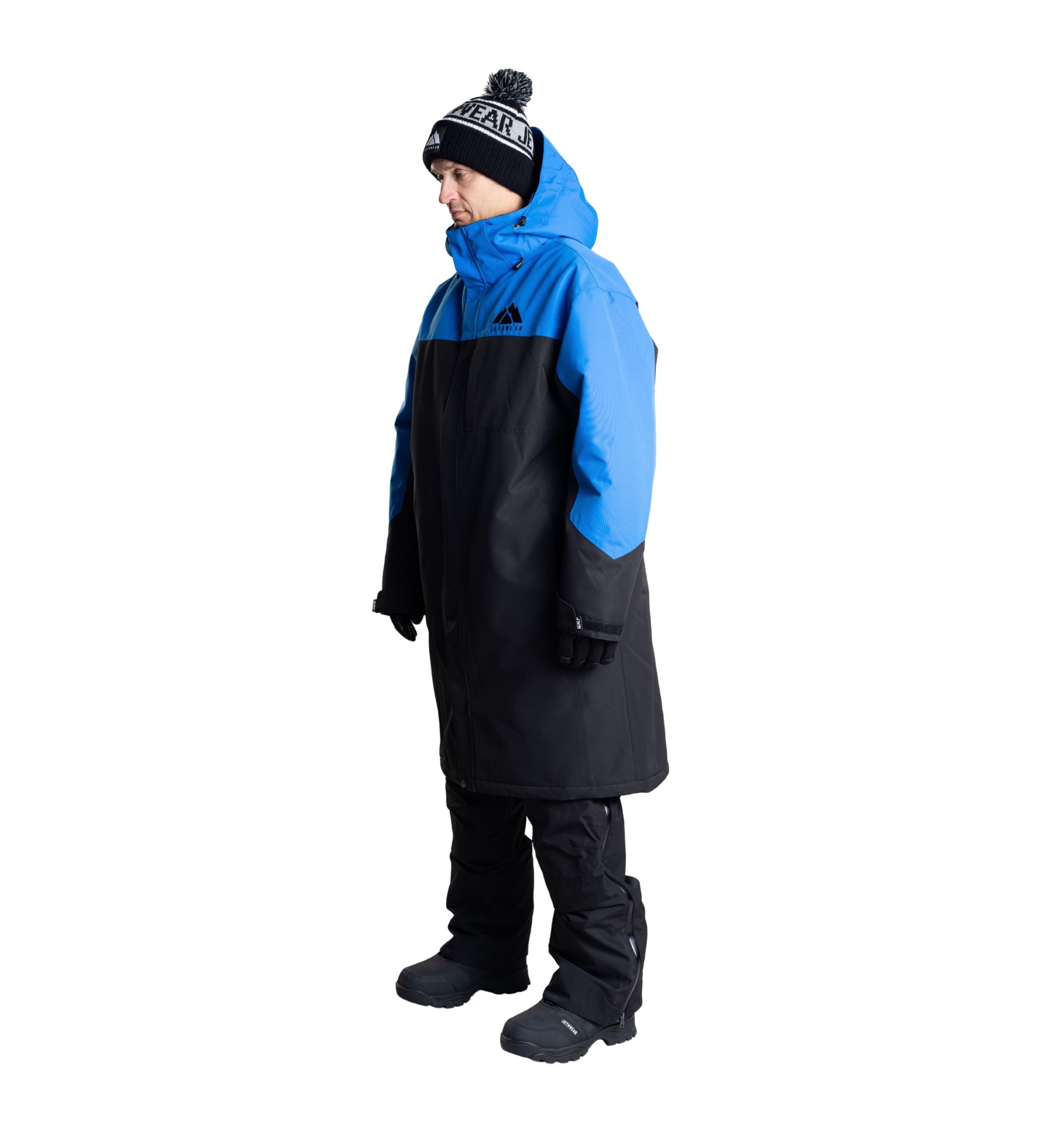 Jethwear Pit Coat varikkotakki, Black/Cobalt - Image 2