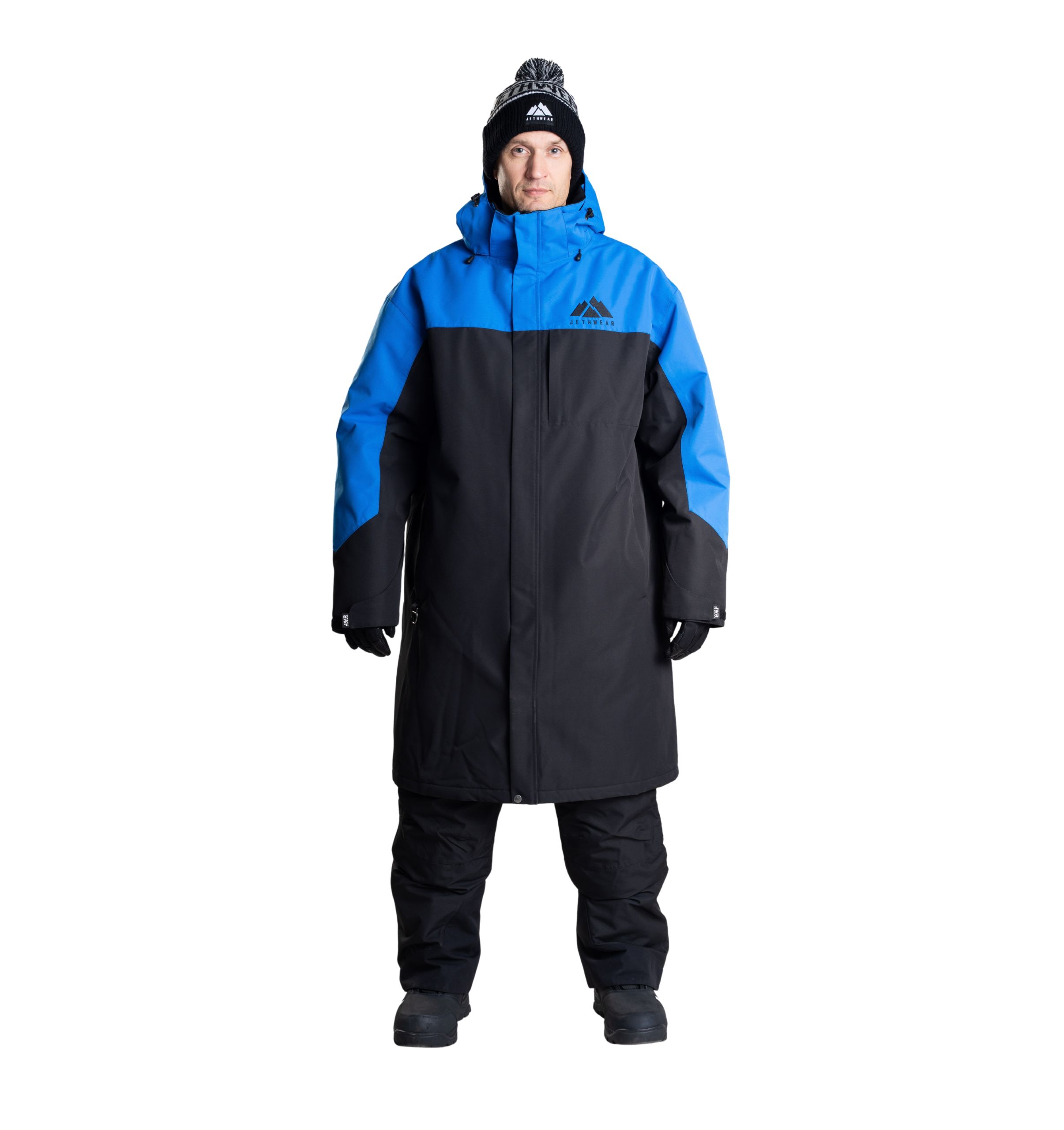 Jethwear Pit Coat varikkotakki, Black/Cobalt
