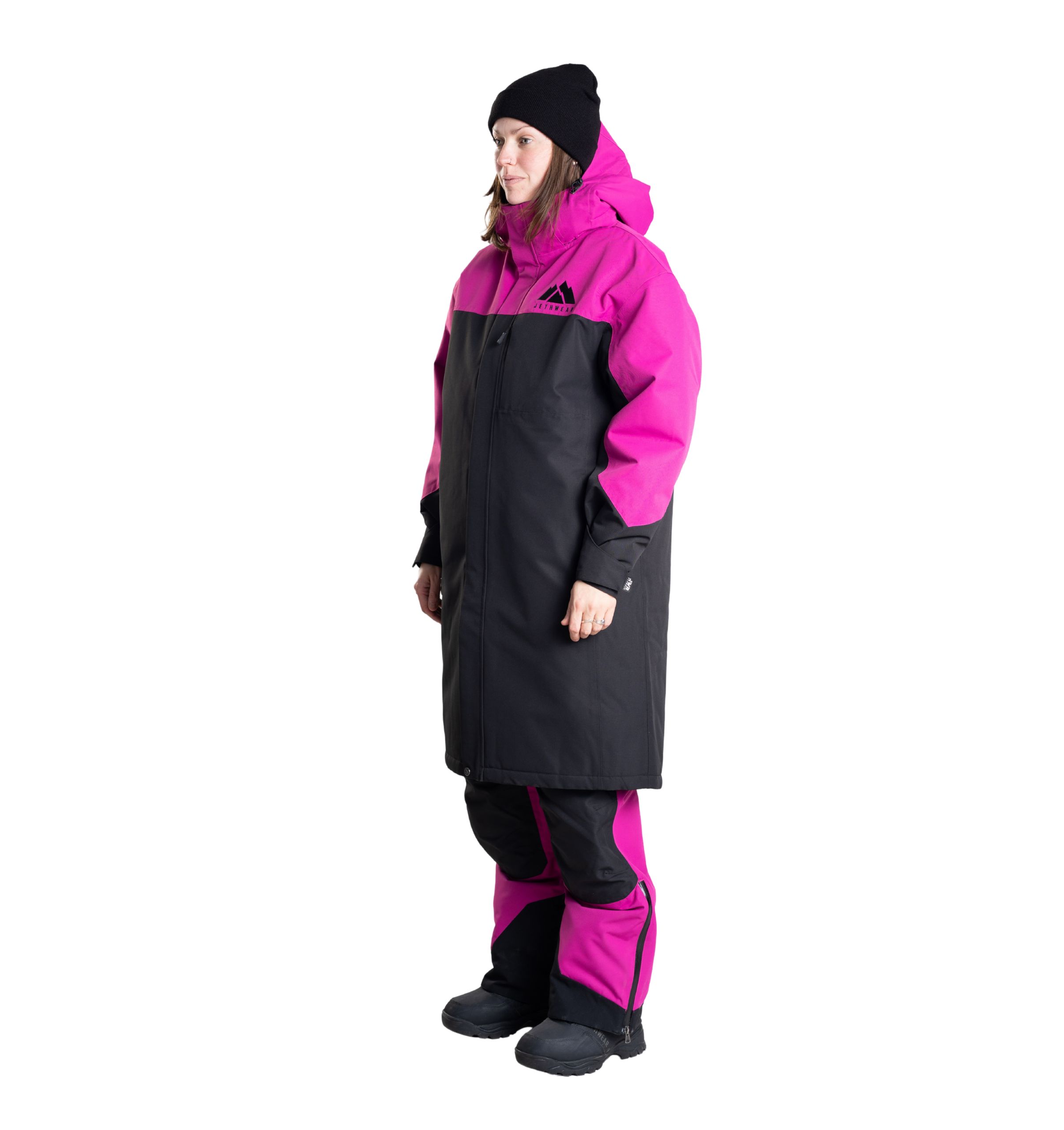 Jethwear Pit Coat varikkotakki, Black/Flower - Image 3