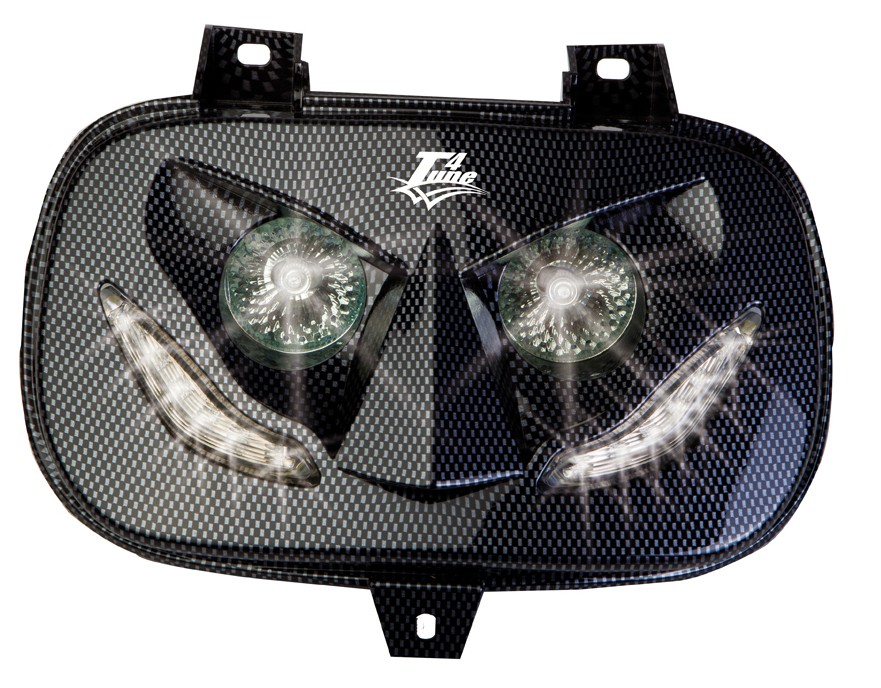 T4Tune Etulyhty carbon/valk. LEDit, Yamaha Bw'S / MBK Booster 1999-03